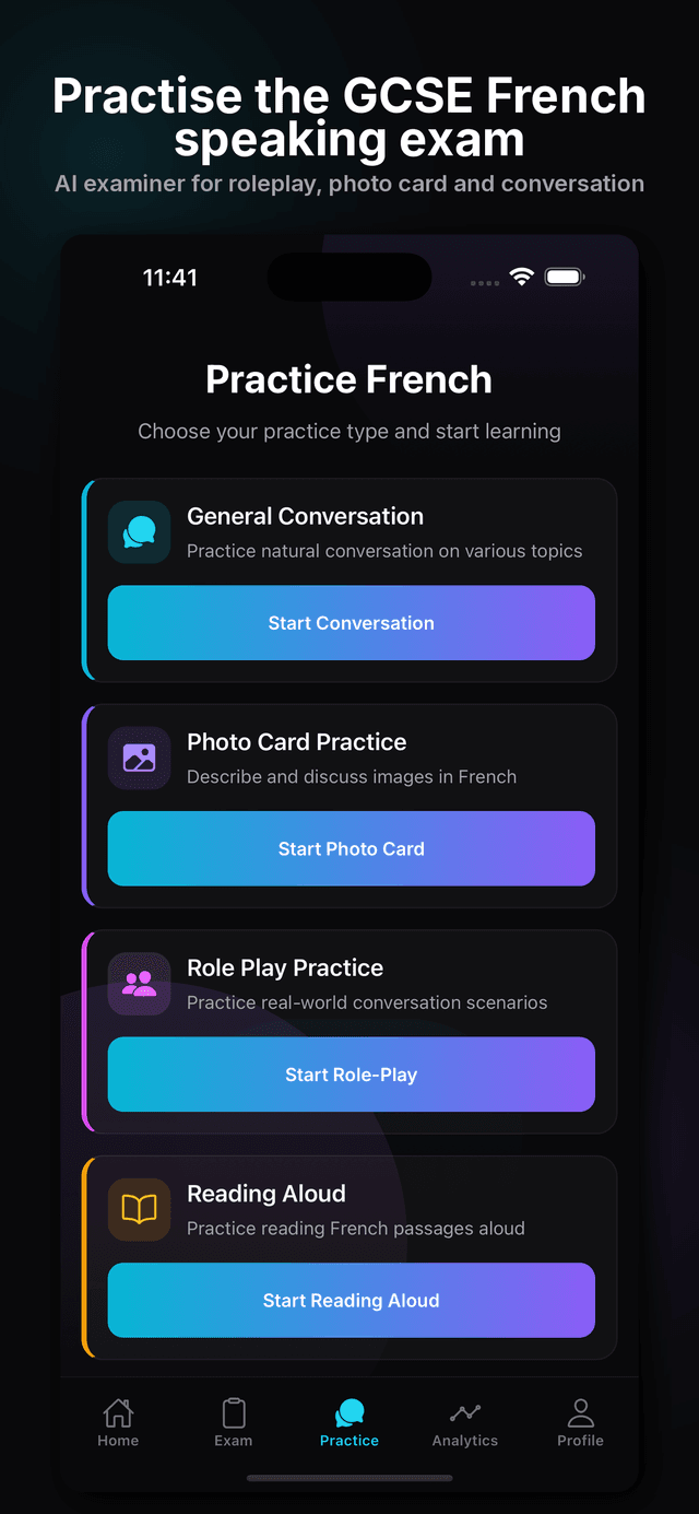 Practice speaking - roleplay, photo card and conversation